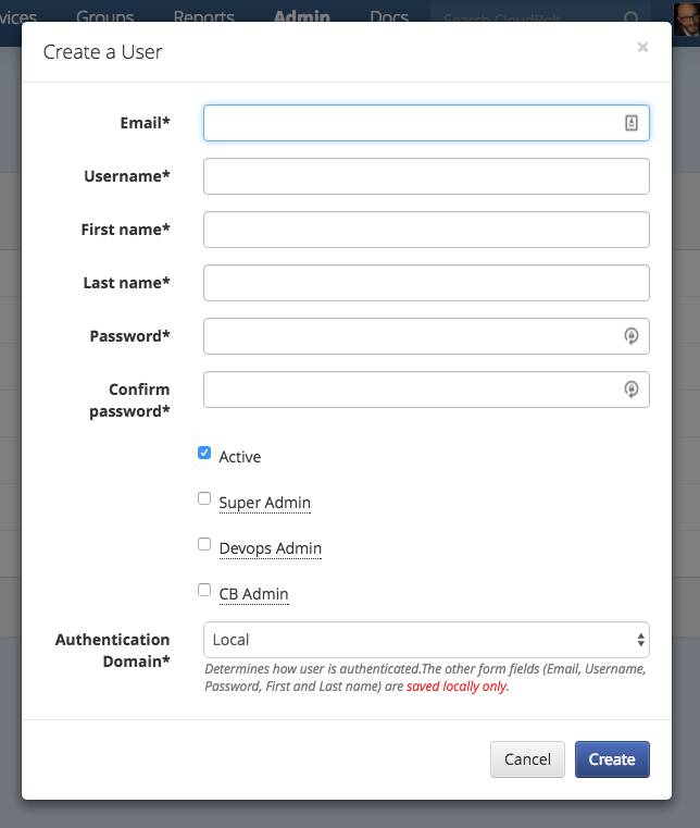 create a user