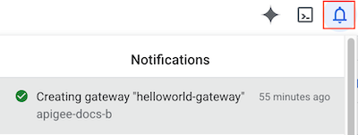Notification panel for status notifications