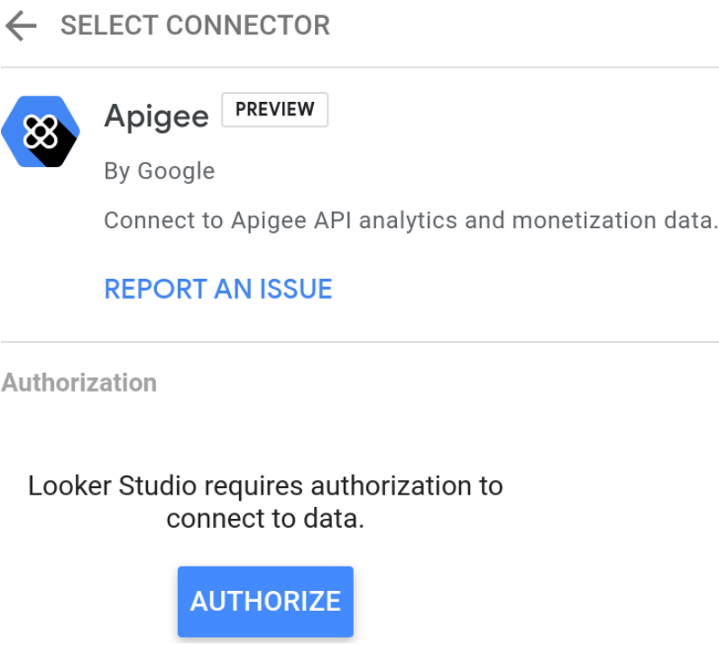 数据洞察报告页面中的“Apigee”按钮。