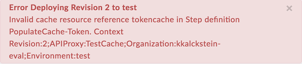 Erreur lors du déploiement de la révision 2 sur "test".