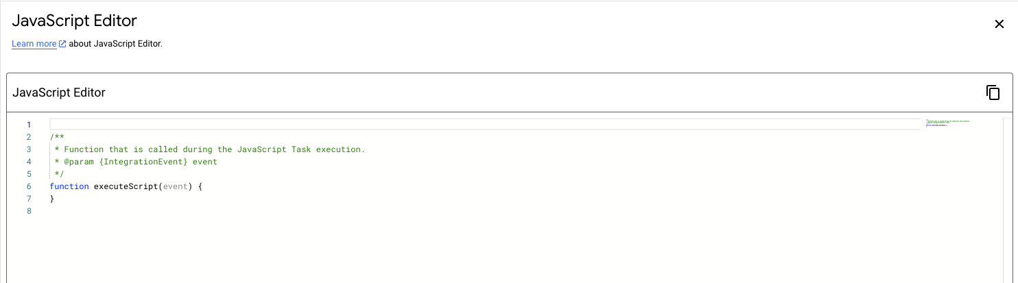 Abbildung mit JavaScript-Editor