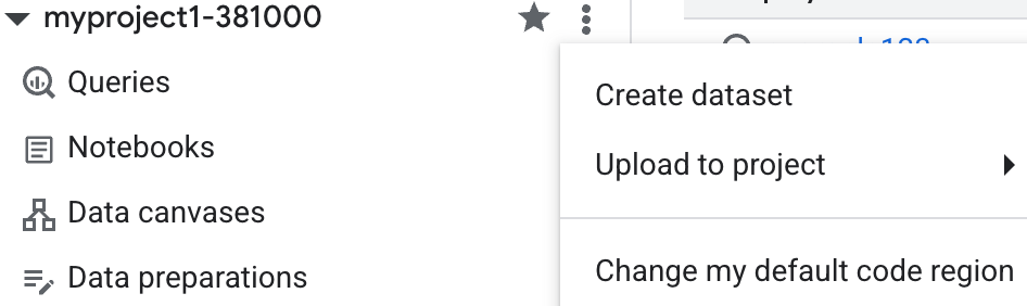 Create a dataset to contain the objects used in the tutorial.