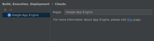 Screenshot showing list of cloud instances and
the icons to delete and add them.