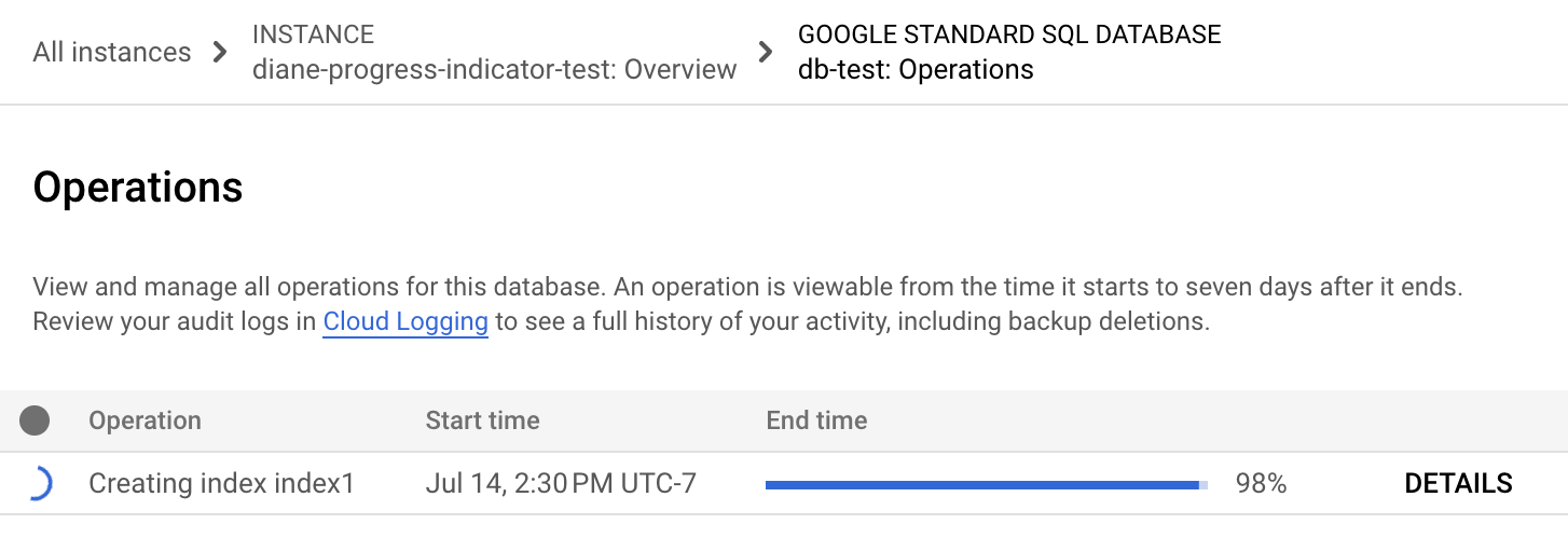 Progress bar shows 98%