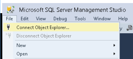 בחירת Object Explorer