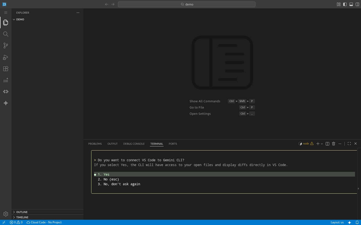 Gemini CLI Companion mit Code OSS für Cloud Workstations verbinden